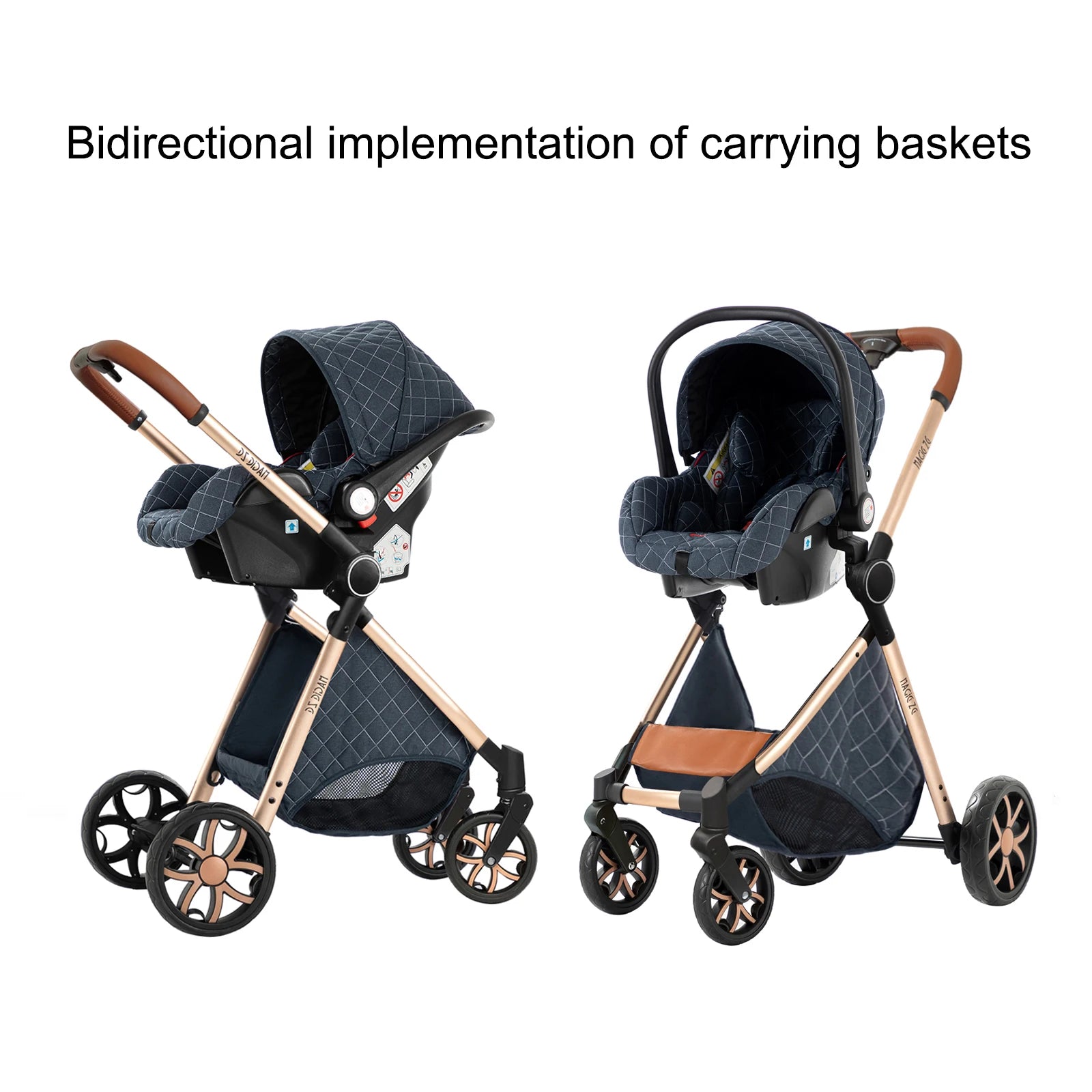 Sistema de Viaje para Bebé 3 en 1: Cochecito, Cuna Ligera desde el Nacimiento, Carrito Todo Terreno, Plegado Compacto, Silla de Paseo de Verano.