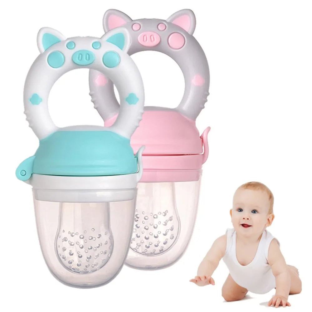 Alimentador antiahogo de silicona para bebés, niños y niñas, tetina para fruta, suministros de alimentación seguros para lactantes, biberón chupete con tetina.