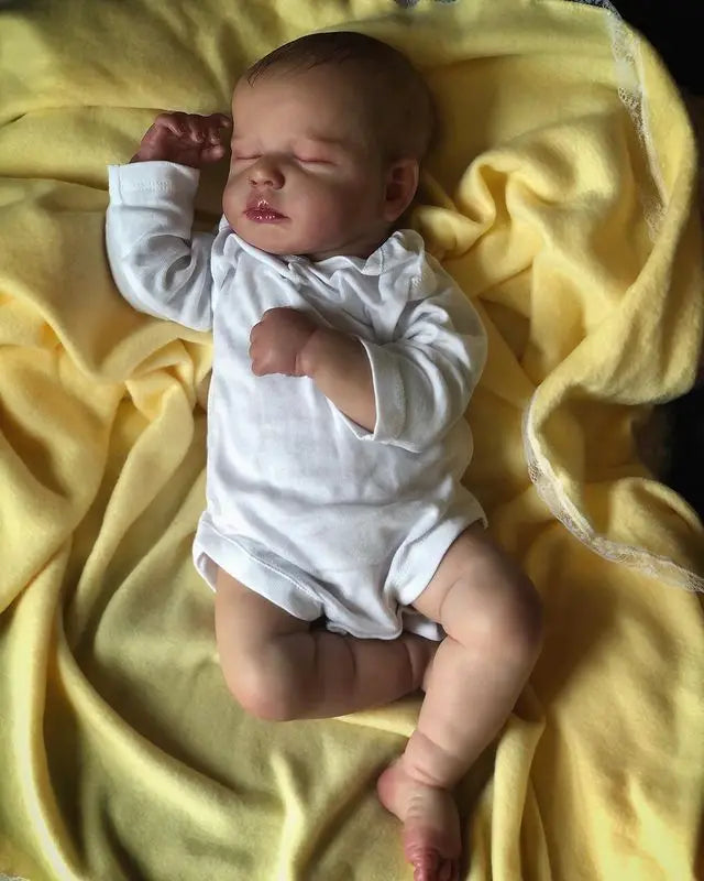 Muñeca Rebe Born LouLou de 19 pulgadas, de vinilo de silicona realista, cuerpo de tela, hecha a mano, juguete para niñas.