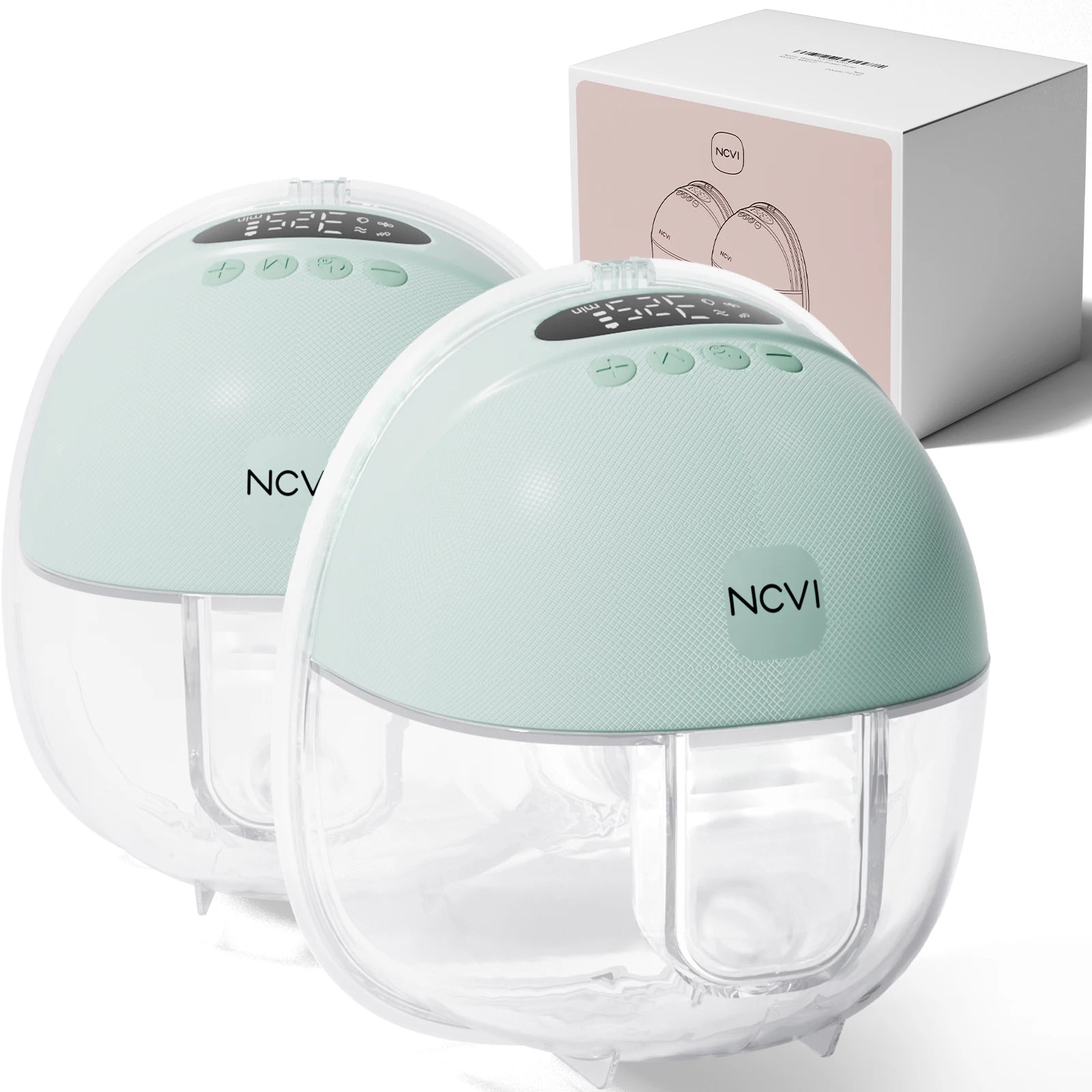 Extractor de leche eléctrico NCVI, manos libres para lactancia, bomba inalámbrica portátil ultrasilenciosa, 3 tamaños de embudo (19/21/24 mm)