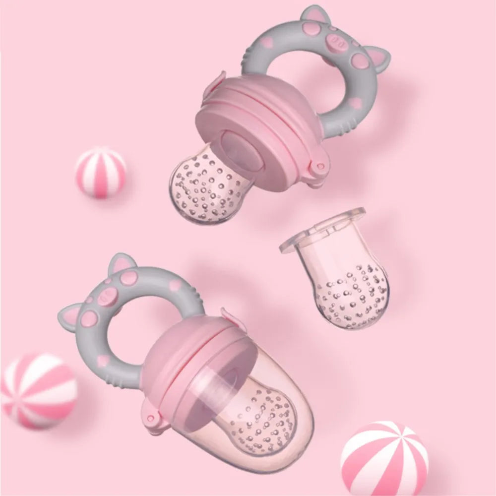Alimentador antiahogo de silicona para bebés, niños y niñas, tetina para fruta, suministros de alimentación seguros para lactantes, biberón chupete con tetina.