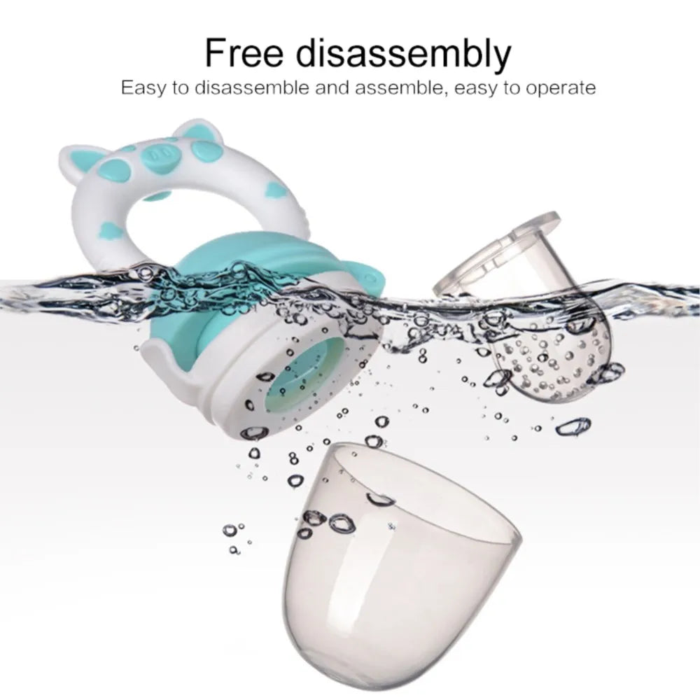 Alimentador antiahogo de silicona para bebés, niños y niñas, tetina para fruta, suministros de alimentación seguros para lactantes, biberón chupete con tetina.