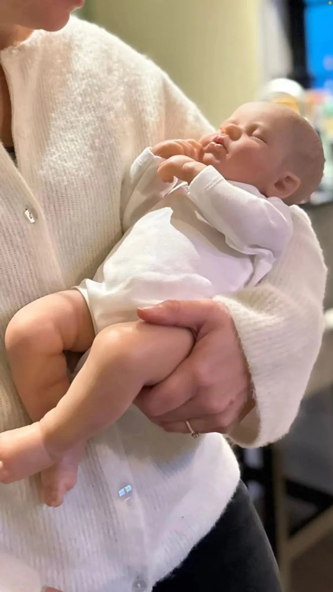 Muñeca Rebe Born LouLou de 19 pulgadas, de vinilo de silicona realista, cuerpo de tela, hecha a mano, juguete para niñas.