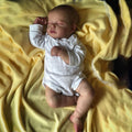 Muñeca Rebe Born LouLou de 19 pulgadas, de vinilo de silicona realista, cuerpo de tela, hecha a mano, juguete para niñas.