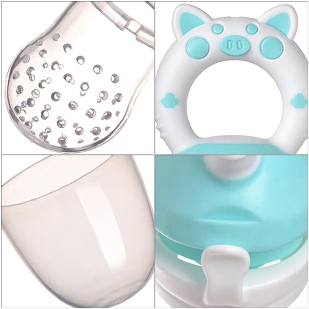 Alimentador antiahogo de silicona para bebés, niños y niñas, tetina para fruta, suministros de alimentación seguros para lactantes, biberón chupete con tetina.