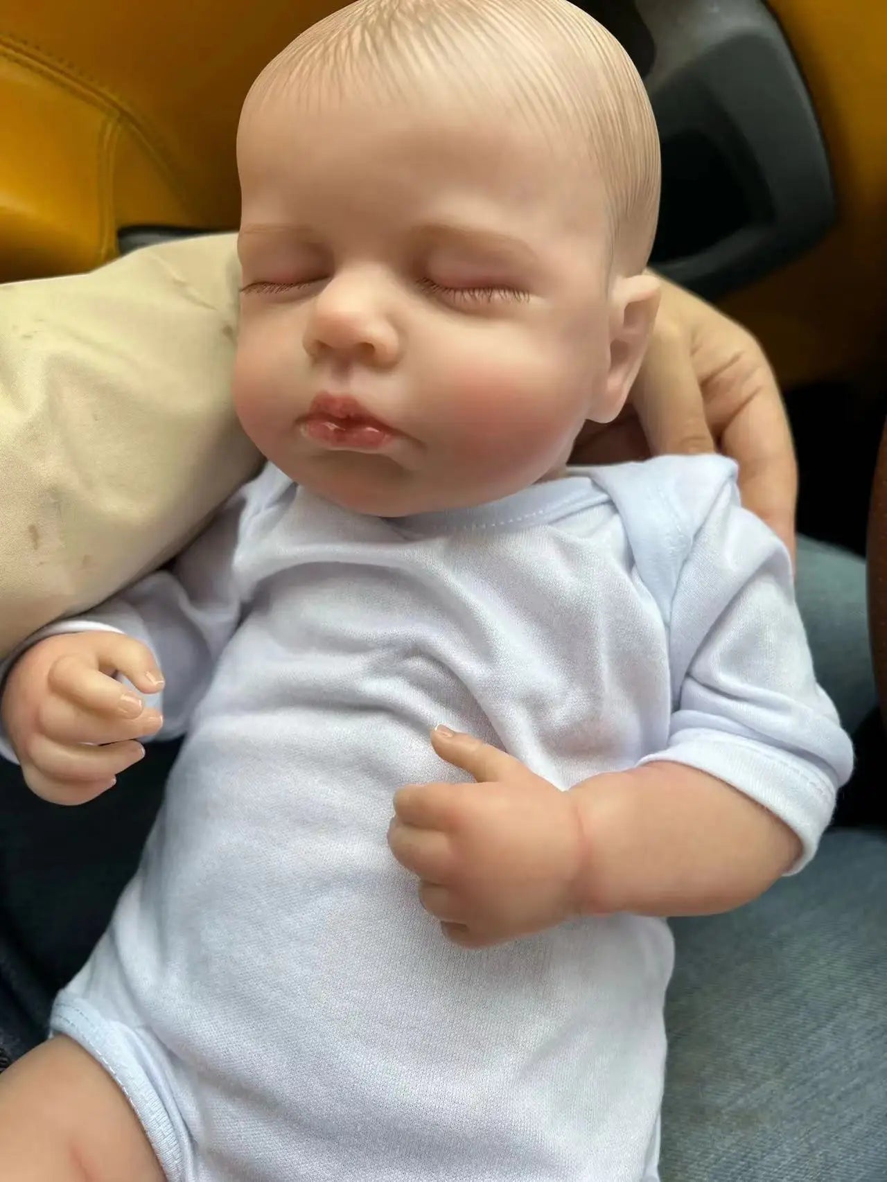 Muñeca Rebe Born LouLou de 19 pulgadas, de vinilo de silicona realista, cuerpo de tela, hecha a mano, juguete para niñas.