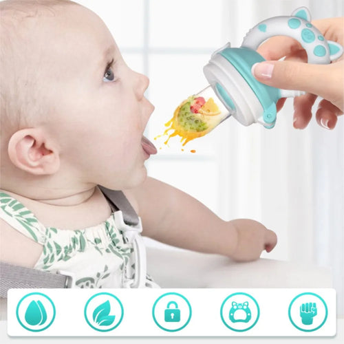Alimentador antiahogo de silicona para bebés, niños y niñas, tetina para fruta, suministros de alimentación seguros para lactantes, biberón chupete con tetina.