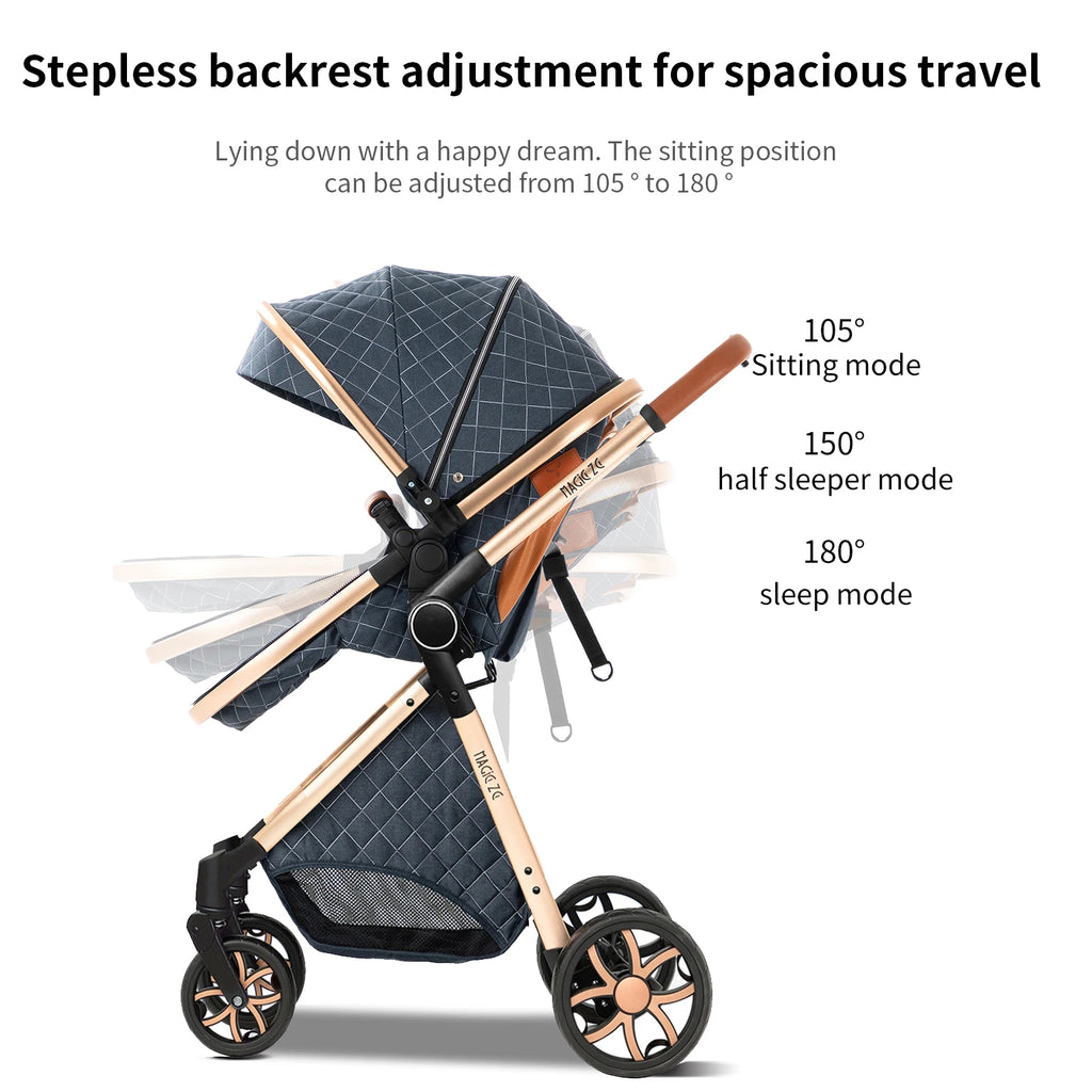 Sistema de Viaje para Bebé 3 en 1: Cochecito, Cuna Ligera desde el Nacimiento, Carrito Todo Terreno, Plegado Compacto, Silla de Paseo de Verano.