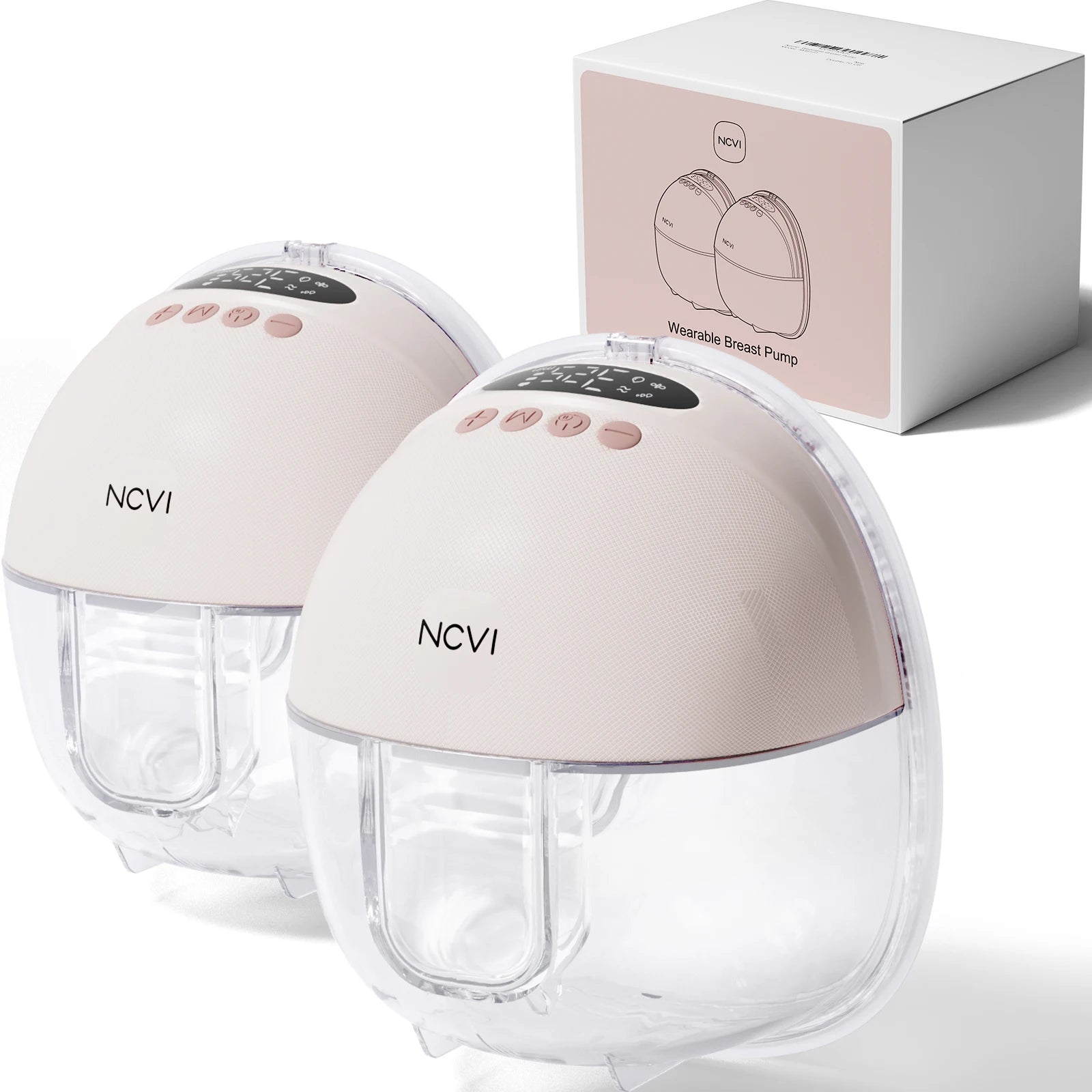Extractor de leche eléctrico NCVI, manos libres para lactancia, bomba inalámbrica portátil ultrasilenciosa, 3 tamaños de embudo (19/21/24 mm)